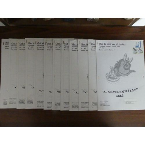 L'escargotite. Namur. Belgique. Revue De Minéralogie, Paléontologie Et Sciences De La Terre. Année 2004. Lot De 12 Numéros