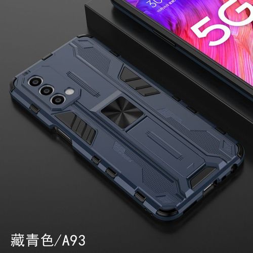 Etui Coque Pour Oppo A74 4g All-Inclusive Anti-Drop Magnetic Bracket Mobile Phone Case, [Bleu] Supersonic Bracket