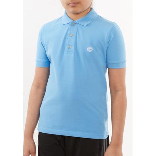 Timberland Polo logo en jersey de coton Bleu Ciel Rakuten