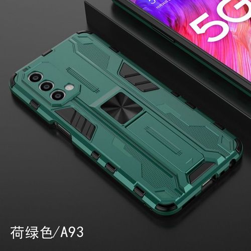 Etui Coque Pour Oppo A74 4g All-Inclusive Anti-Drop Magnetic Bracket Mobile Phone Case, [Vert] Supersonic Bracket