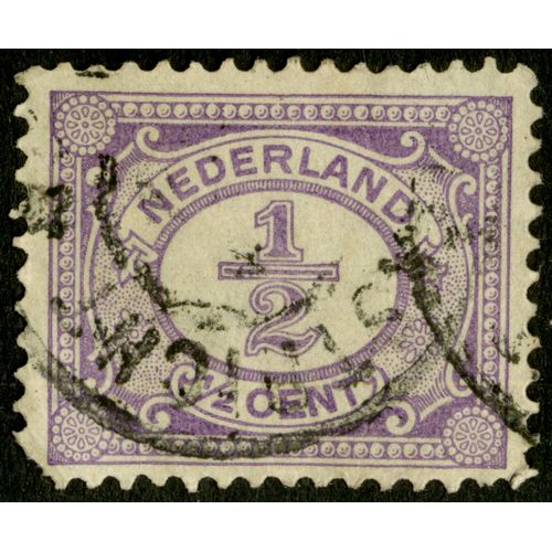 Timbre Oblitéré Nederland, 1/2 Cent