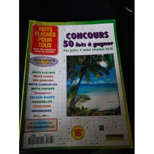 Mots Fléchés Pour Tous N°7
