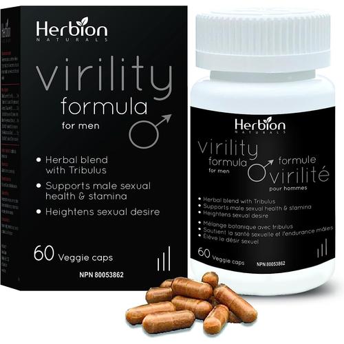Herbion Natural Formule Virility - Meilleure Énergie, Force, Performance Et Endurance - Non Hormonal, Non Stéroïde - 60 Capsules Végétales
