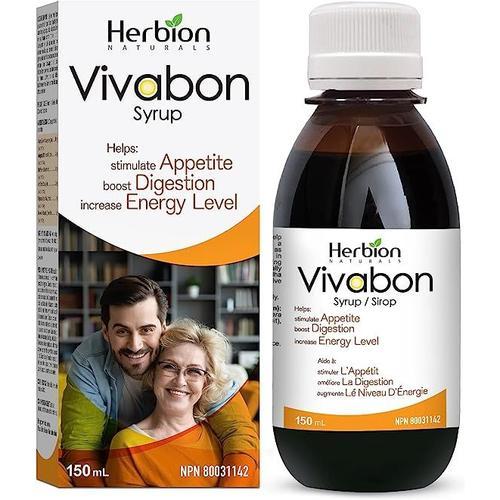 Herbion Naturals Vivabon Tonique Digestif Et Nutritif Aide À Stimuler L'appétit, Stimuler La Digestion, Soulager La Débilité, Augmenter Le Niveau D'énergie, Améliorer La Mémoire 150 Ml