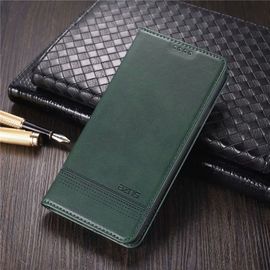 Etui Coque Pour Étui En Cuir Avec Support A Rabat Pour Iphone Xr Étui En Silicone Anti-Chute Tout Compris Pour Téléphone Portable Professionnel, Vert Foncé (Étui En Cuir A Motif De Vache Magnétique)