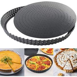 Zenker 42849 Moule à tarte 26 cm, plat à tarte, moule tarte, plat tarte,  cercle a