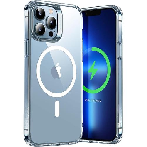 Coque Pour Iphone 13 Pro (6,1) - Silicone Transparent Avec Cercle Magnetique Integr