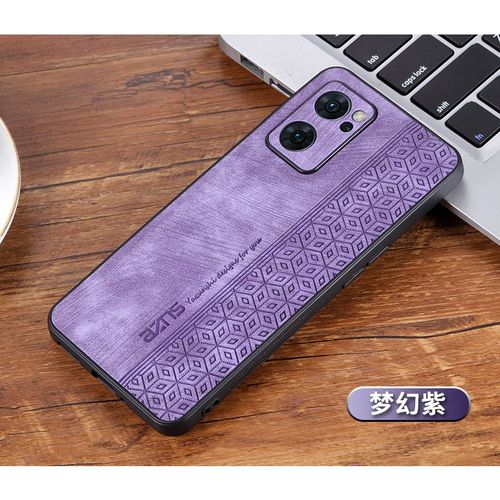 Etui Coque Pour Oppo Find X5 Lite International Edition Skin-Feeling Leather Matte Leather Texture All-Inclusive Anti-Fall Silicone Phone Case, [Dream Purple] Yueshang