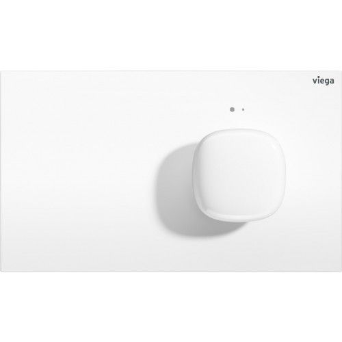Plaque de commande de WC à LED Visign for More 202 pour réservoir encastré Prevista 8622.1 - métal blanc brillant VIEGA