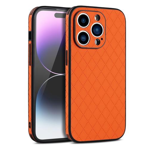 Etui Coque Pour Coque Pour Iphone 8 Plus Rhombus All-Inclusive Résistant Aux Chocs En Silicone Souple Sensible A La Peau,?Orange?Rhombus A Quatre Bords