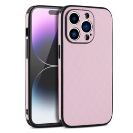 Etui Coque Pour Coque Pour Iphone 8 Plus Rhombus Tout Compris Anti-Chute En Silicone Souple Sensible A La Peau, ?Rose?Rhombus A Quatre Bords