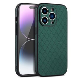 Etui Coque Pour Coque Pour Iphone Xr Rhombus Tout Compris Anti-Chute En Silicone Souple Sensible A La Peau, ?Vert?Rhombus A Quatre Bords