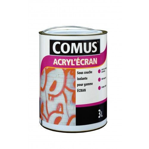 Sous-couche isolante pour support poreux - 3 litres - Acryl Ecran COMUS
