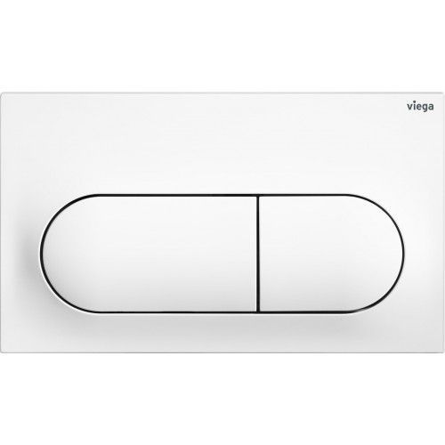 Plaque de commande de WC double touche Visign for Life 6 pour réservoir encastré Prevista - blanc alpin VIEGA
