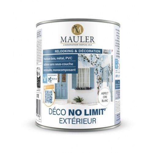Peinture fer et métaux antirouille Blanc - Deco No Limit Extérieur - 1 L Mauler