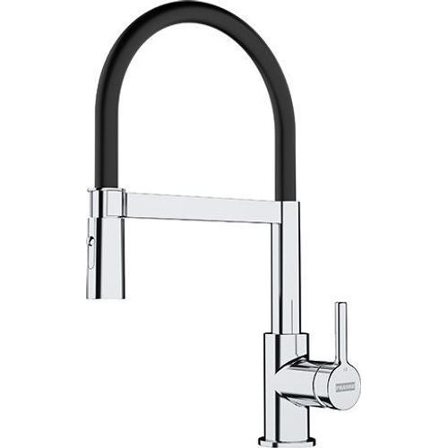 FRANKE 115.0626.085 Lina Semi-Pro Robinet de Cuisine, Chrome/Noir, Small