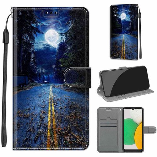Saturcase Coque Pour Samsung Galaxy A03 Core, Beau Pu Cuir Magnétique Flip Portefeuille Support Porte-Carte Dragonne Protecteur Housse Étui Pour Samsung Galaxy A03 Core (Dy-27)