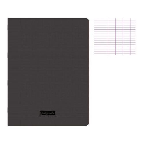 Cahier - A4 - 21x29,7cm - Grands Carreaux - 96 Pages - Polypro - Sans Spirale - Noir