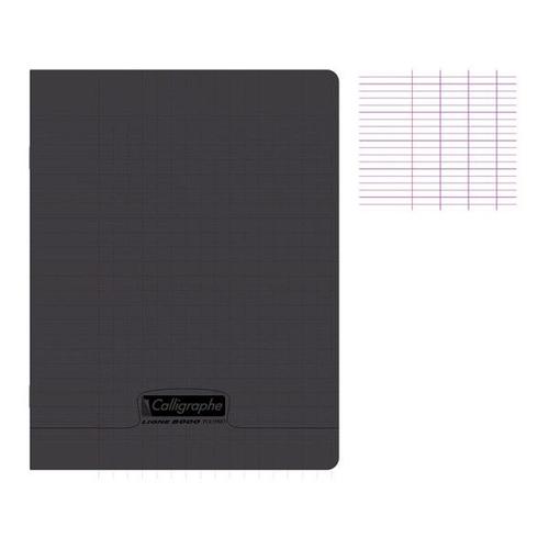 Cahier - 17x22(Cm) - Grands Carreaux - 48 Pages - Polypro - Sans Spirale - Noir