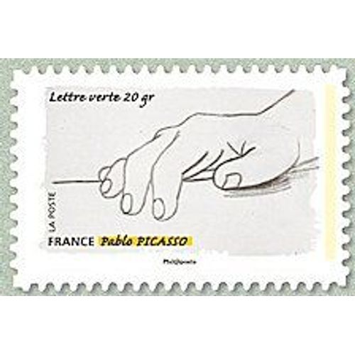 Gestes De La Main - Pablo Picasso Timbre Oblitéré
