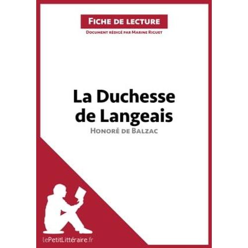 La Duchesse De Langeais D'honoré De Balzac (Fiche De Lecture)