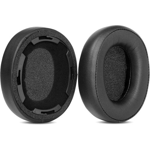 Coussinets de rechange en cuir protéiné pour casque Audio-Technica ATH-SR50BT,Noir