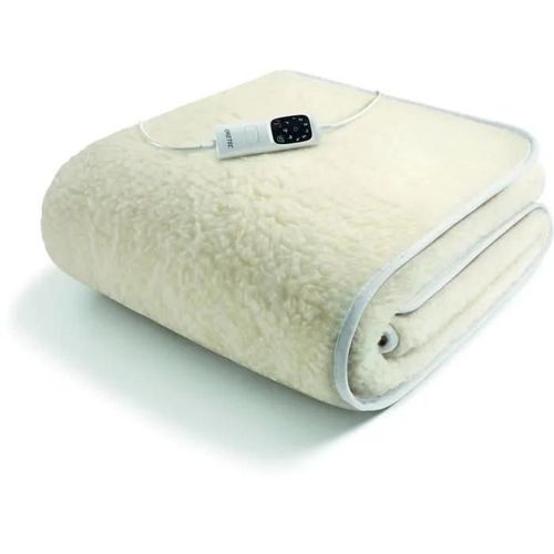 Surmatelas Chauffant - Imetec - 1 Place 100% Laine Et Mérinos - 150 X 80 Cm - Chauffage Rapide - 6 Températures - Température Constante