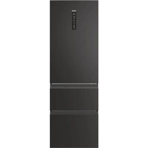 Réfrigérateur Combiné - HAIER - 3D 60 Series 5 HTW5618ENPT - Classe E - 360 L - 185 x 59,5 x 66,7 cm - Noir