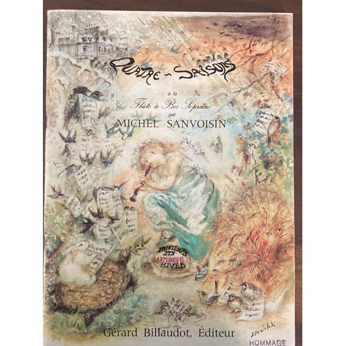 Partition Pour Flûte À Bec Sopranos « 4 Saisons » Vol 1: L’Automne Par. Michel Sanvoisin Édition Billaudot 