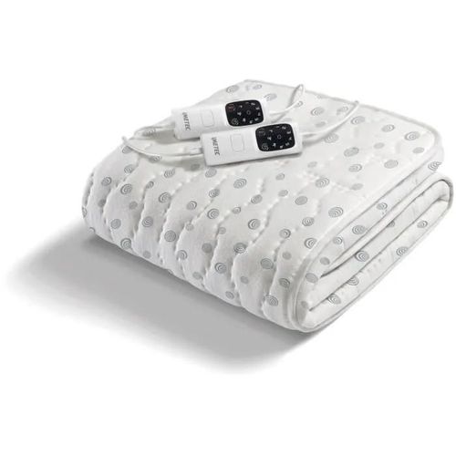 Surmatelas Chauffant - Imetec - 2 Places Adapto - 150x160 Cm - 6 Températures - Chauffage Rapide - 100% Coton - Température Constante