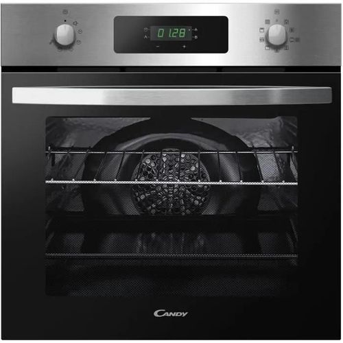 CANDY FICD X676 - Four pyrolyse chaleur tournante - Inox et noir - Classe A