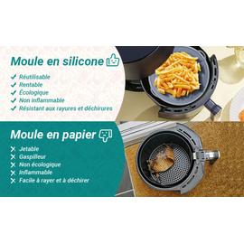 Pot Silicone Air Fryer 2 Pièces Plat Silicone Réutilisable Pour