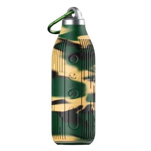 Enceinte Sport antichoc bluetooth et NFC forme bouteille coloris camouflage