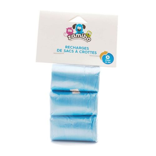 Recharge 60 Sacs À Crottes (3x20), Bleu - Zamibo