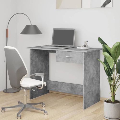 Vidaxl Bureau Gris Béton 100x50x76 Cm Bois D’Ingénierie