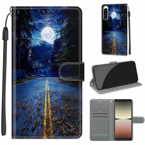 Saturcase Coque Pour Sony Xperia 5 Iv 2022, Beau Pu Cuir Magnétique Flip Portefeuille Support Porte-Carte Dragonne Protecteur Housse Étui Pour Sony Xperia 5 Iv 2022 (Dy-27)