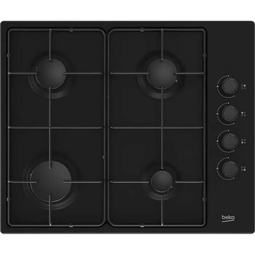 Beko HIGG64123SB Table de cuisson au gaz Noir - 4 foyers