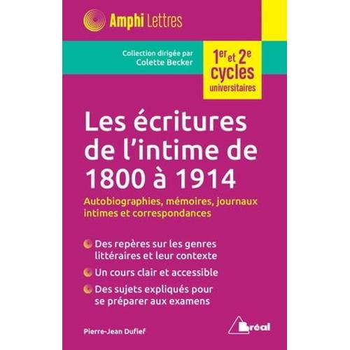 Les Écritures De L'intime De 1800 À 1914