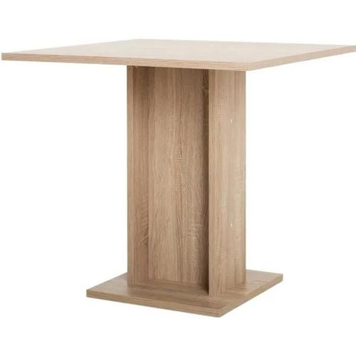 Table A Manger De 2 A 4 Personnes - Carrée - Classique - Décor Chene - Gustave - L 80 X L 80 Cm