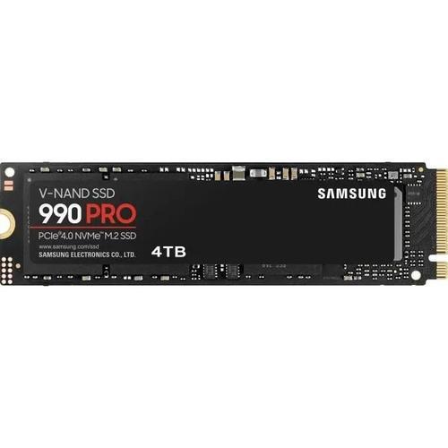 Samsung 990 PRO MZ-V9P4T0BW - SSD - chiffré - 4 To - interne - M.2 2280 - PCIe 4.0 x4 (NVMe) - AES 256 bits - TCG Opal Encryption