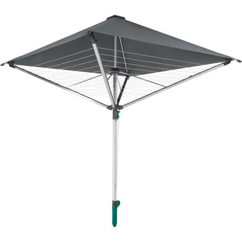 LEIFHEIT 82100 Séchoir parapluie LinoProtect 400. étendoir parapluie avec toit étanche. séchoir jardin inclus douille de sol