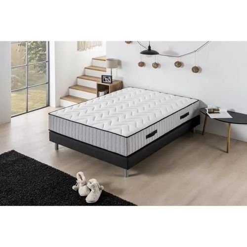HOTEL SUPREME Ensemble Matelas Sommier 160 x 200 - Ressorts - 7 zones - Ferme - 27 cm