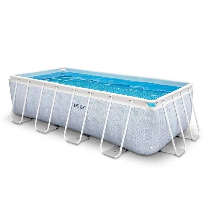Piscine tubulaire Chevron rectangulaire 4,00 x 2,00 x 1,00 m