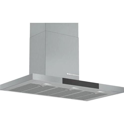Bosch Serie 6 DWB97JP50 - Hotte - cheminée plate - largeur : 90 cm - profondeur : 50 cm - extraction et recirculation (avec kit de recirculation supplémentaire) - avec moteur interne - acier...