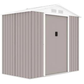 Abri De Jardin En Acier 2.71 M² - Kit D'ancrage Inclus - Taupe