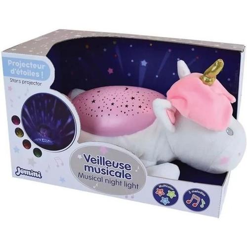 Licorne Peluche Veilleuse Et Musicale +/- 39 Cm