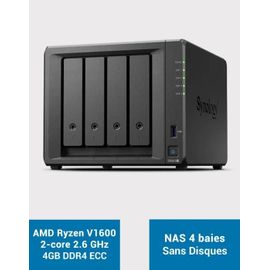 Synology Disk Station DS923+ - Serveur NAS - 4 Baies - SATA 6Gb/s / eSATA - RAID 0, 1, JBOD, 5, 6, 10 - RAM 4 Go - Gigabit Ethernet - iSCSI support