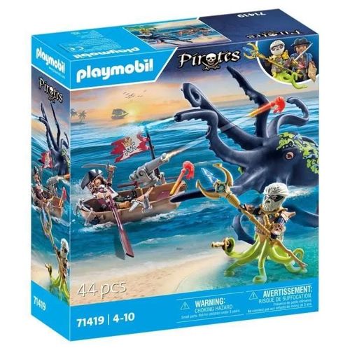 Playmobil Pirates 71419 - Pirate Avec Pieuvre Géante