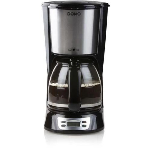 DOMO DO708K - Cafetière - 12 tasses - noir/inox