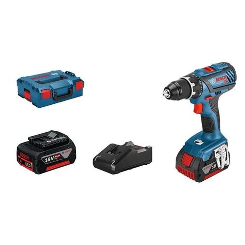 Bosch Perceuse-visseuse sans fil GSR 18V-28 Professional, 2 batteries GBA 18V 4.0Ah, Chargeur rapide GAL 18V-40 Professional - 06019H410A